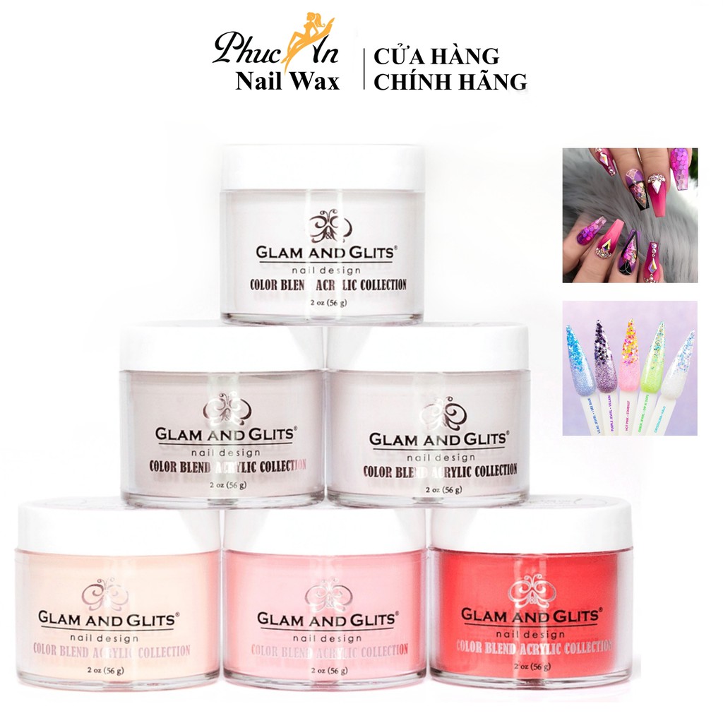 Bột Đắp Màu Ombre BLEND GLam and GLitz Cho Nail Hàng Chính Hãng Mỹ 56g , Phúc An Nail Wax - Kềm Bến Thành