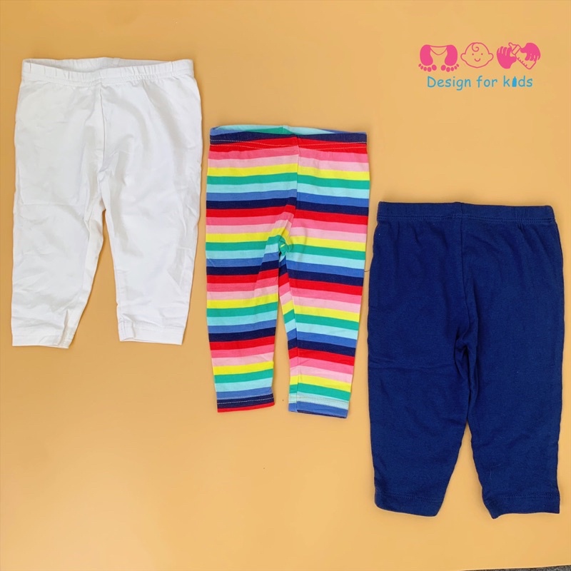 (Size 3-6m) Quần dài quần legging xuất dư các hãng cho bé trai và bé gá