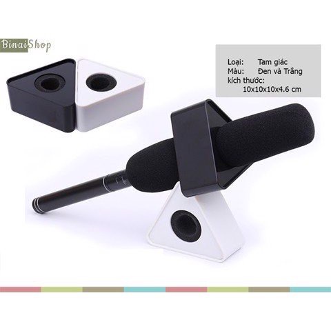 Gá micro gắn logo Tam giác có mút