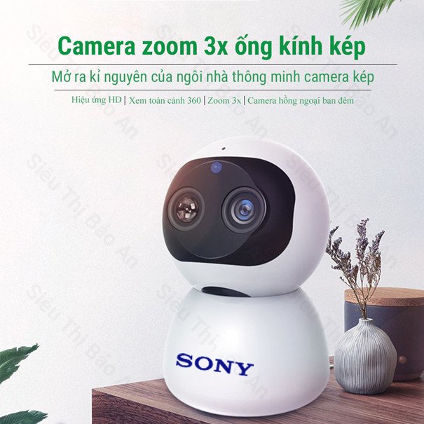 Camera wifi SONY Zoom SM400-CT 10X hình ảnh sắc nét - Đàm thoại 2 chiều - Hồng ngoại xem đêm - Bảo hành 12 tháng