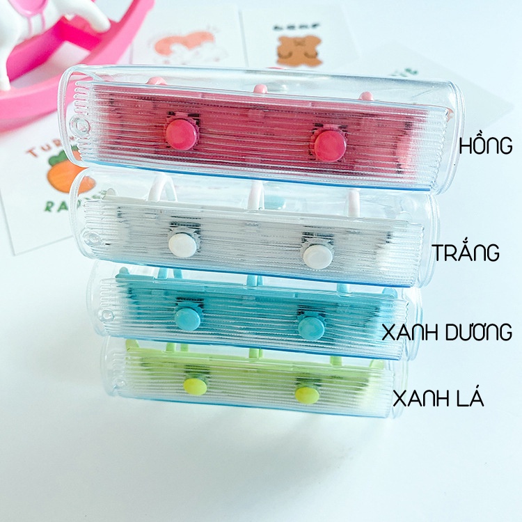 Sổ còng mini SOSAMA sổ ghi chép gáy còng bìa nhựa trong suốt có thể thay giấy SN-001335