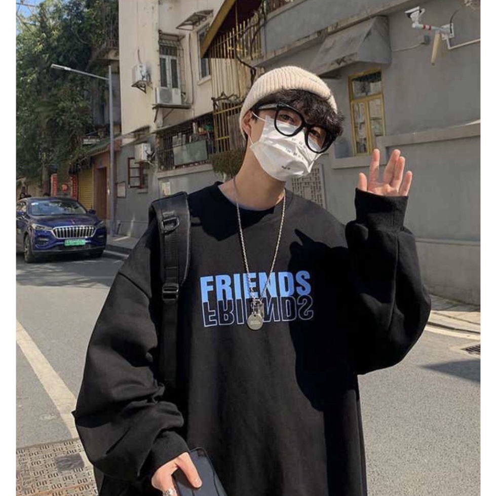 FREESHIP Áo sweater. Áo Nỉ In Chữ FRIENDS Nỉ cotton forrm Rộng unisex Phong Cách Ulzzang | BigBuy360 - bigbuy360.vn