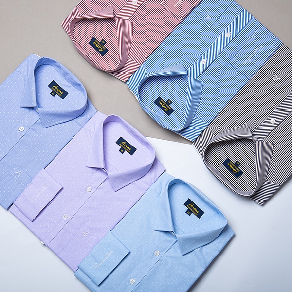 Áo Sơ Mi Nam Công Sở Trung Niên Thương Hiệu Anton Dài Tay Vải Cotton Xanh Chấm Bi – AC157 | BigBuy360 - bigbuy360.vn