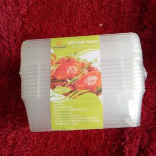 Set 10 hộp đựng thực phẩm việt nhật 750ml