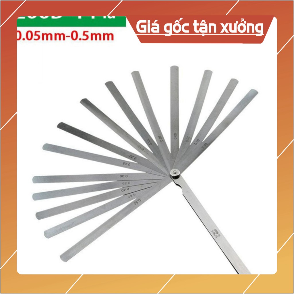 Xả kho Thước căn lá 0.05-0.5mm, bao gồm 14 lá.-Chiều dài lá 200mm