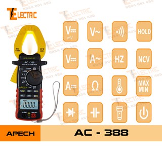 Apech ac - 388 ampe kìm đo điện đo tụ đo tần số đo dòng điện ac/dc 600a apech ac 388