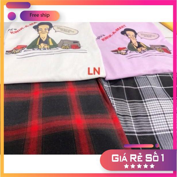 NHẬP SPE64930 HOÀN 10K XU ĐƠN 50K Sét cửa hàng tạp hoá + quần kẻ