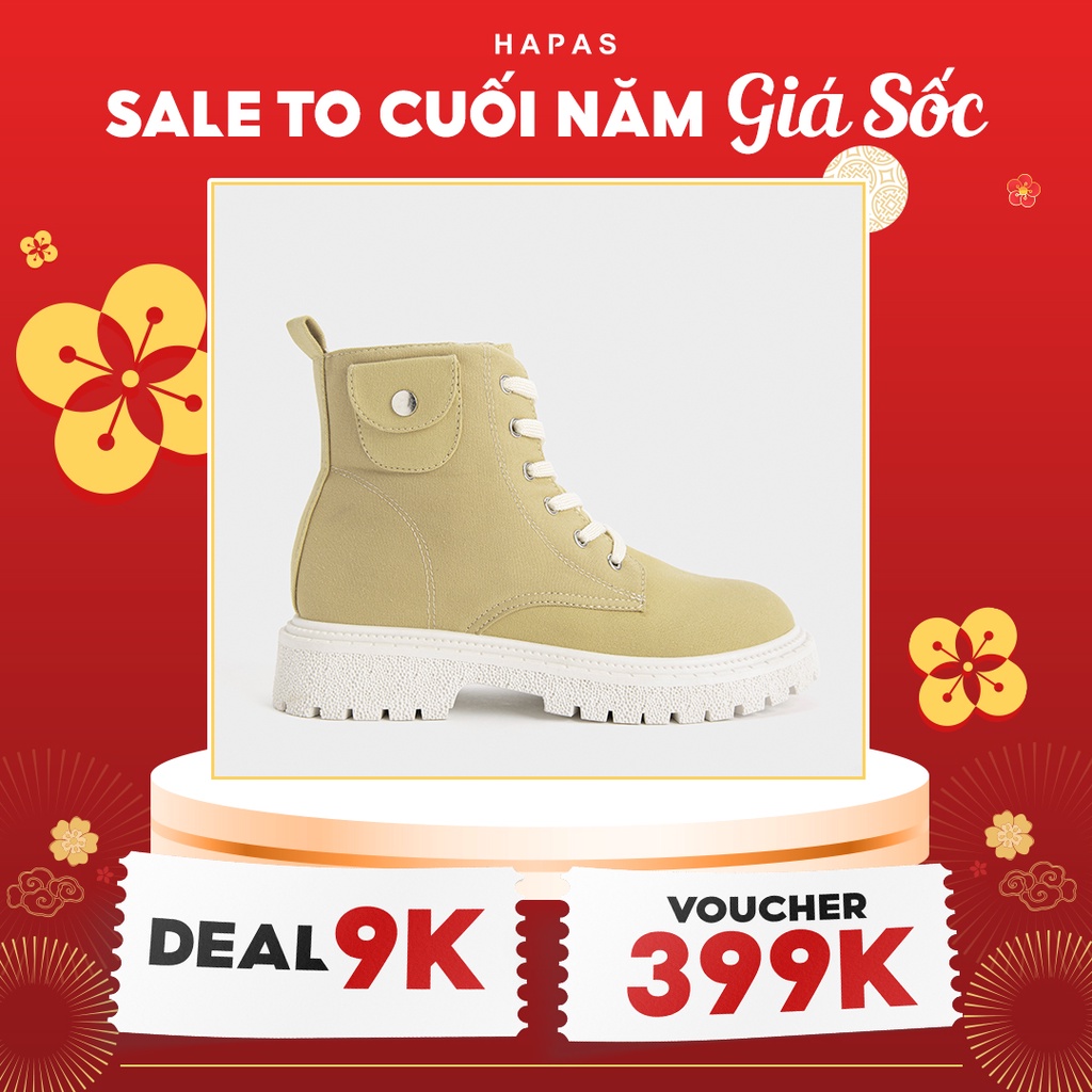 Boot Nữ Da Vải Đế Răng 3P HAPAS - BOT375 | BigBuy360 - bigbuy360.vn