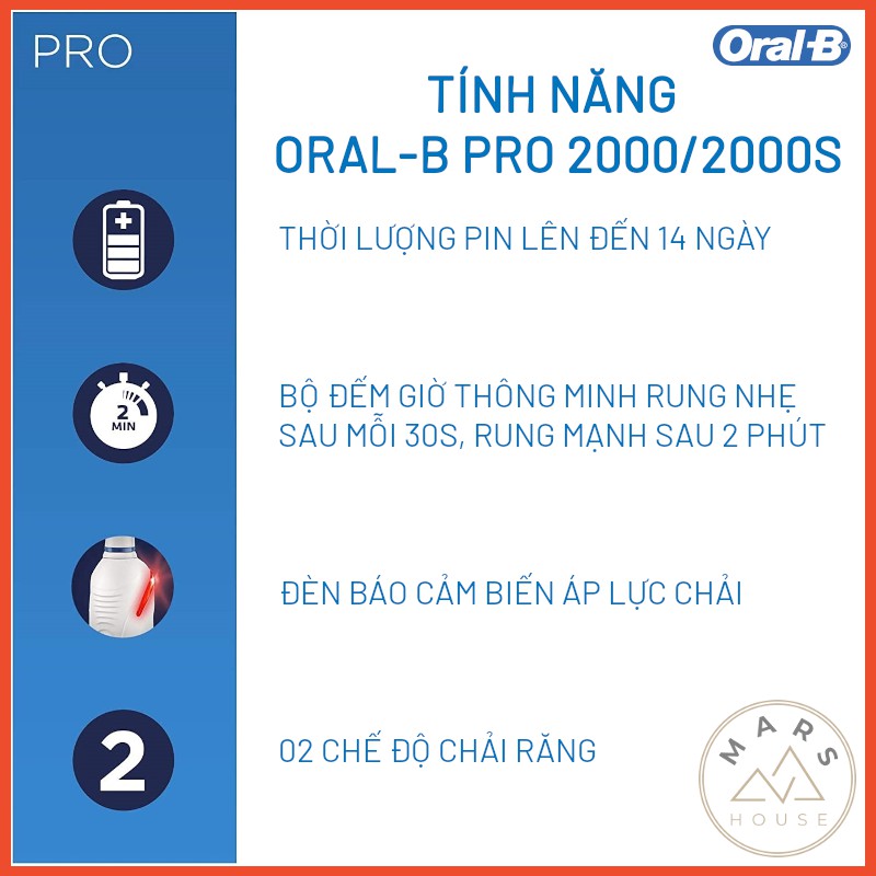 Bàn chải điện Oral-B Pro 2000