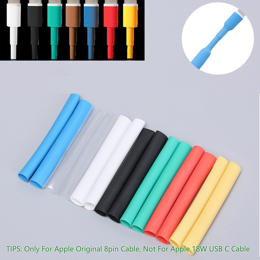 Set 12 Ống Co Nhiệt Bảo Vệ Dây Cáp USB Nhiều Màu Thông Dụng
