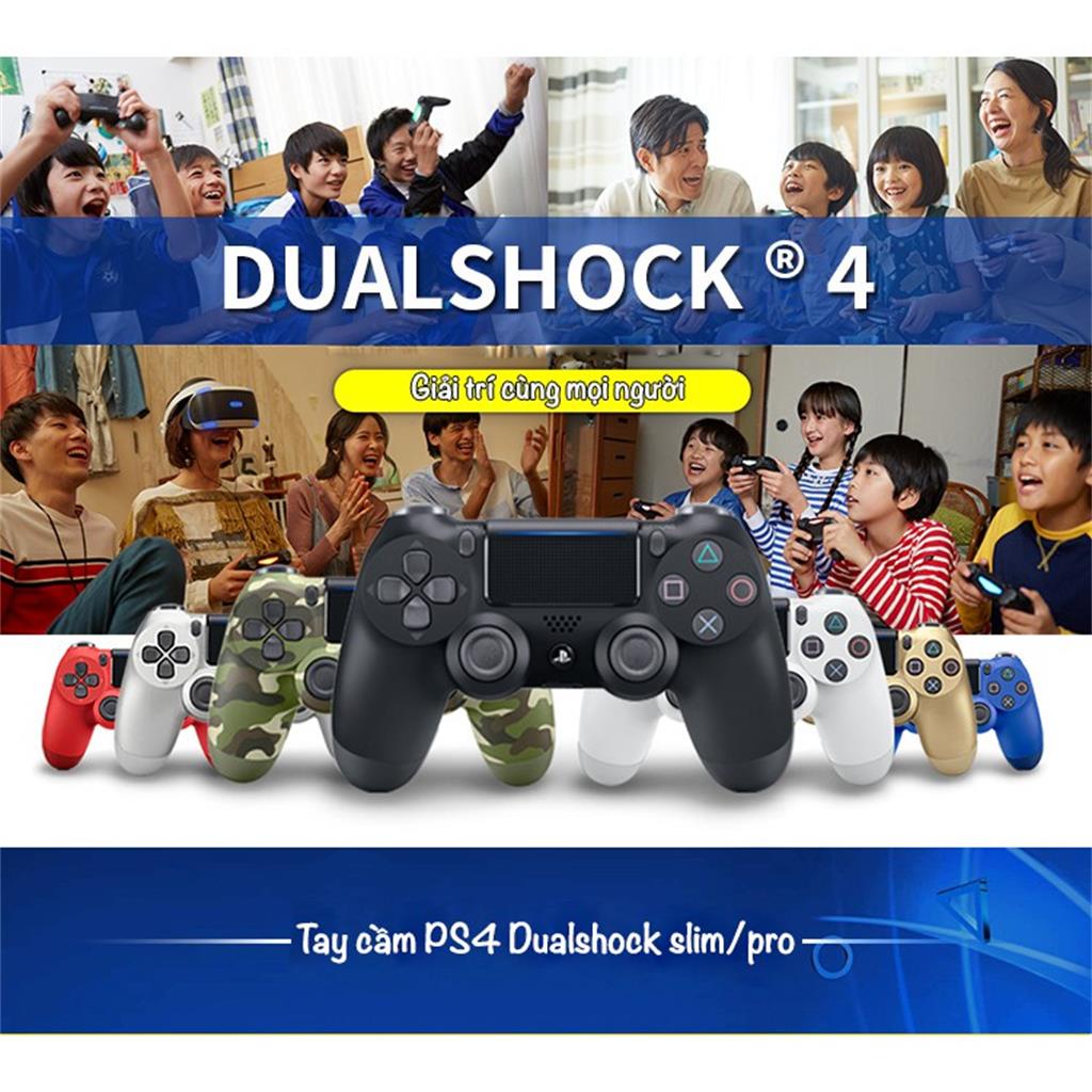 Tay Cầm Chơi Game Ps4 Dualshock 4 V2 Có Dây Kết Nối Bluetooth Cho Playstation 4 Ps4 Pc Laptop Không Dây