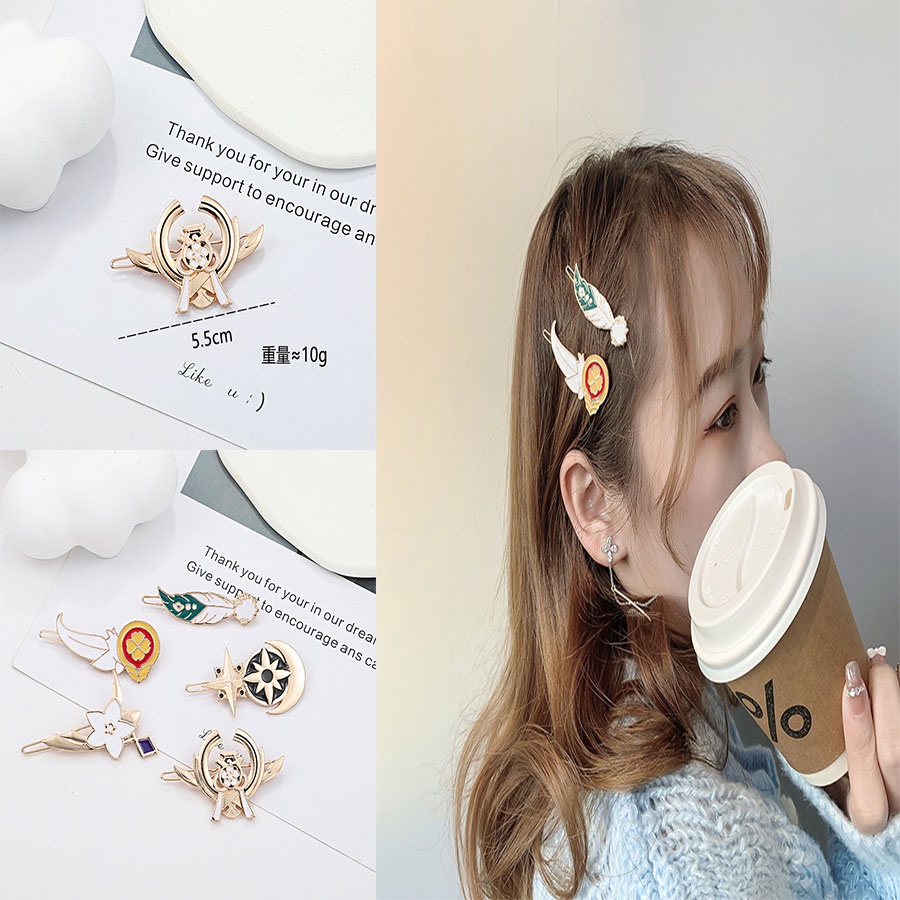 Kẹp tóc hình kéo dễ thương phong cách Hàn Quốc