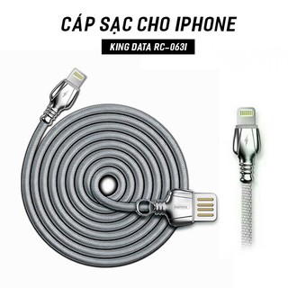 Cáp sạc Remax King Data RC-063i cổng Lightning cho điện thoại iPhone chống rối chống đứt hiệu quả