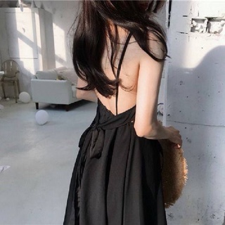 [ Ảnh  Thật]  Đầm Maxi hở lưng 2 dây (Hàng nhập Quảng Châu)