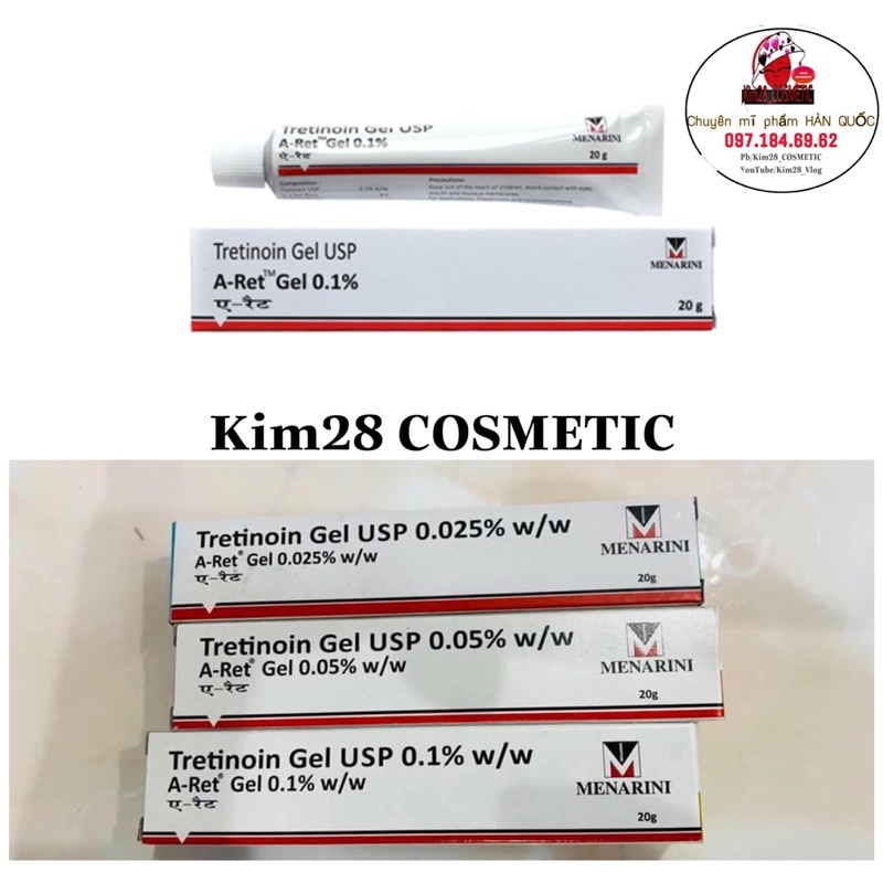 Kem Tretinoin Aret Ấn độ ,gel hỗ trợ giảm mụn