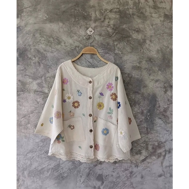 Áo linen thêu