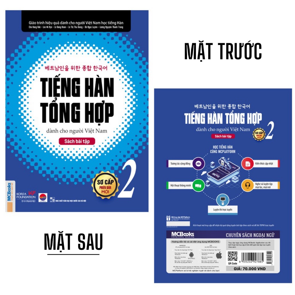 Sách - Sách Bài Tập Tiếng Hàn Tổng Hợp Dành Cho Người Việt Nam Sơ Cấp 2 - Có Giải Đáp Chi Tiết
