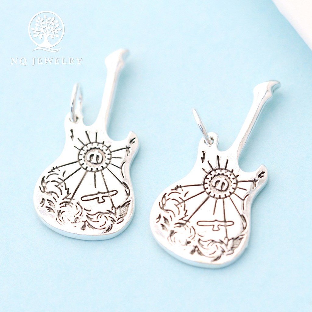 Charm bạc ghita treo - NQ Jewelry