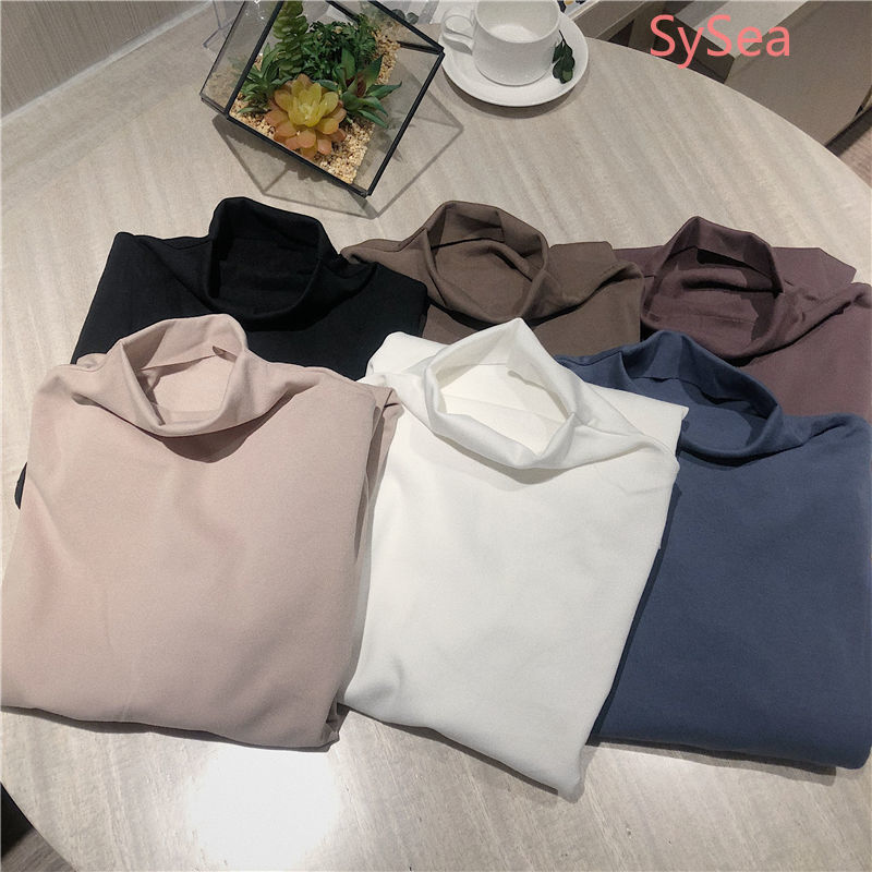 Áo thun tay dài mùa thu phong cách công sở Hàn Quốc cho nữ