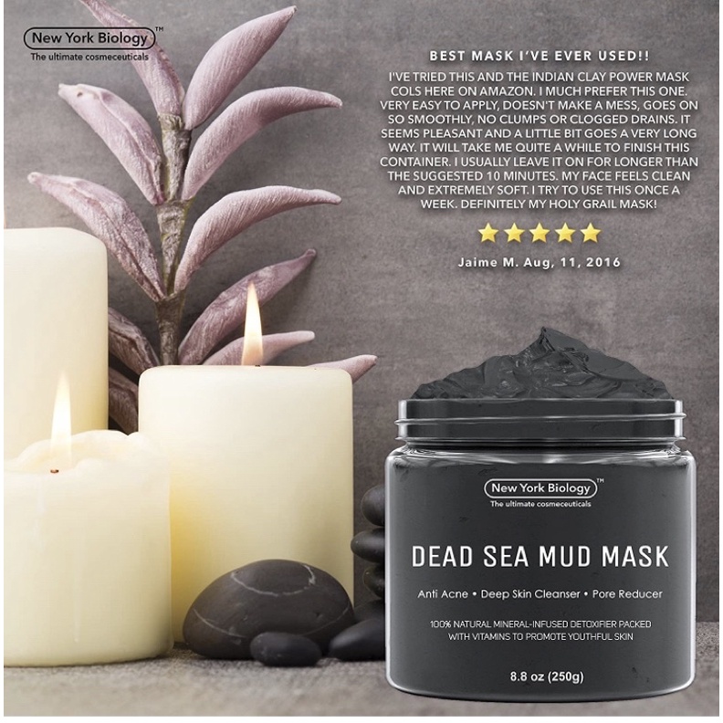 Mặt nạ bùn khoáng Biển Chết và tràm trà New York Biology Dead Sea Mud Mask 250g USA