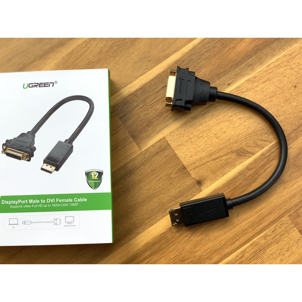 Cáp Chuyển Đổi Displayport To DVI ( 24+5 ) đầu Âm Chính Hãng Ugreen 20405