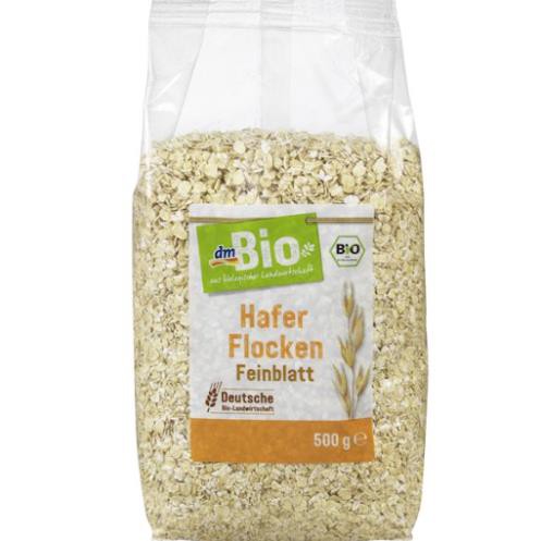 Bột yến mạch [Nhập Đức] DmBio Hafer Flocken Feinblatt 500g