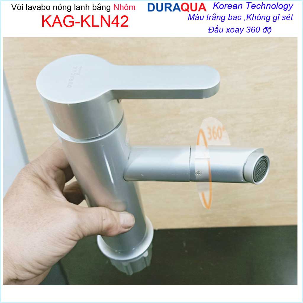 Sales 50% Vòi nhôm Duraqua Korea KAG-KLN42 , Vòi nóng lạnh nhôm cao cấp vĩnh viễn không han gỉ KAG-KLN42