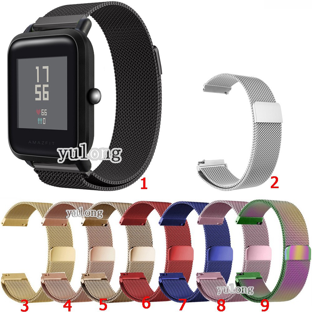 20mm Dây đeo Milanese cho đồng hồ thông minh Huami Amazfit Bip3 Bip 3 Lite S U Pro