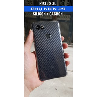 [Google Pixel 2 XL/ 2XL] Dán lưng 3D vân Cacbon - Carbon