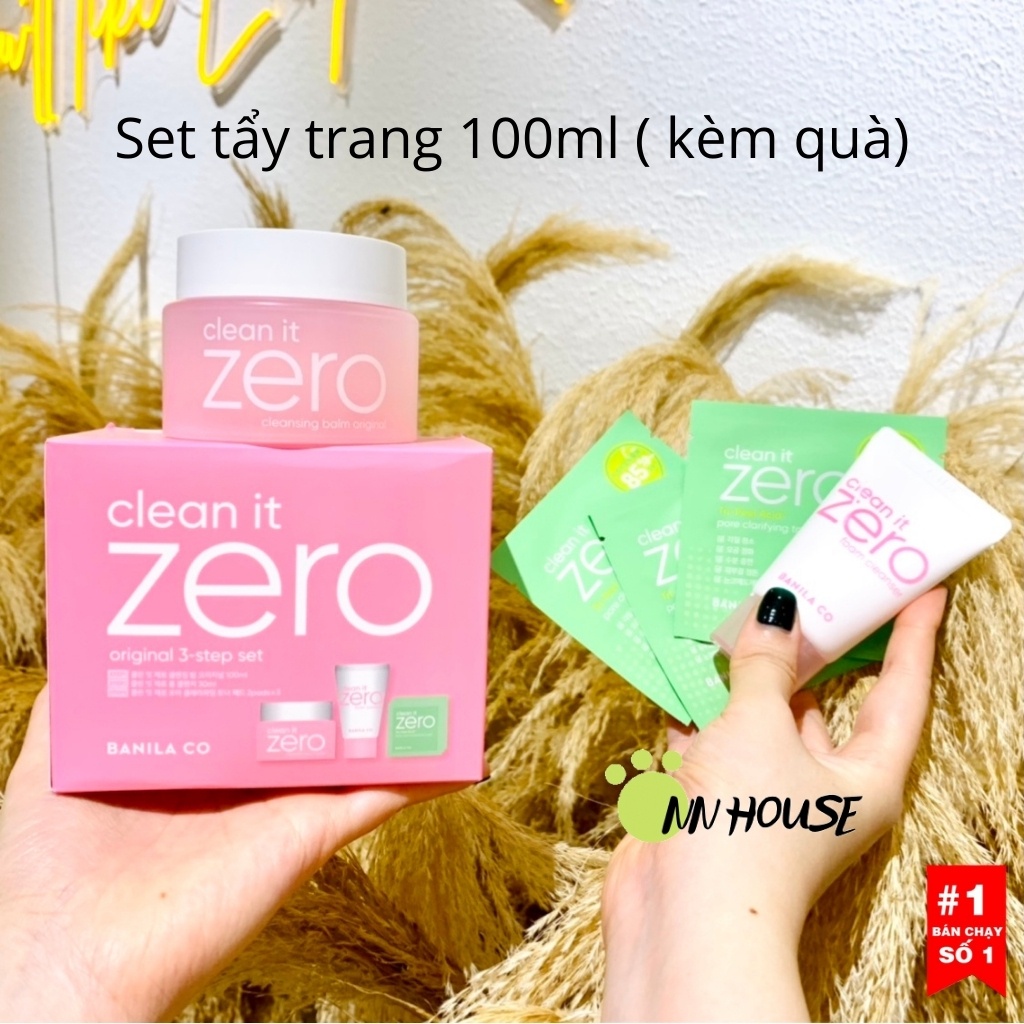 Sáp tẩy trang Zero cleansing balm - tẩy trang sáp Banila Co clean it Zero làm sạch sâu, dưỡng ẩm da, dưỡng trắng da.