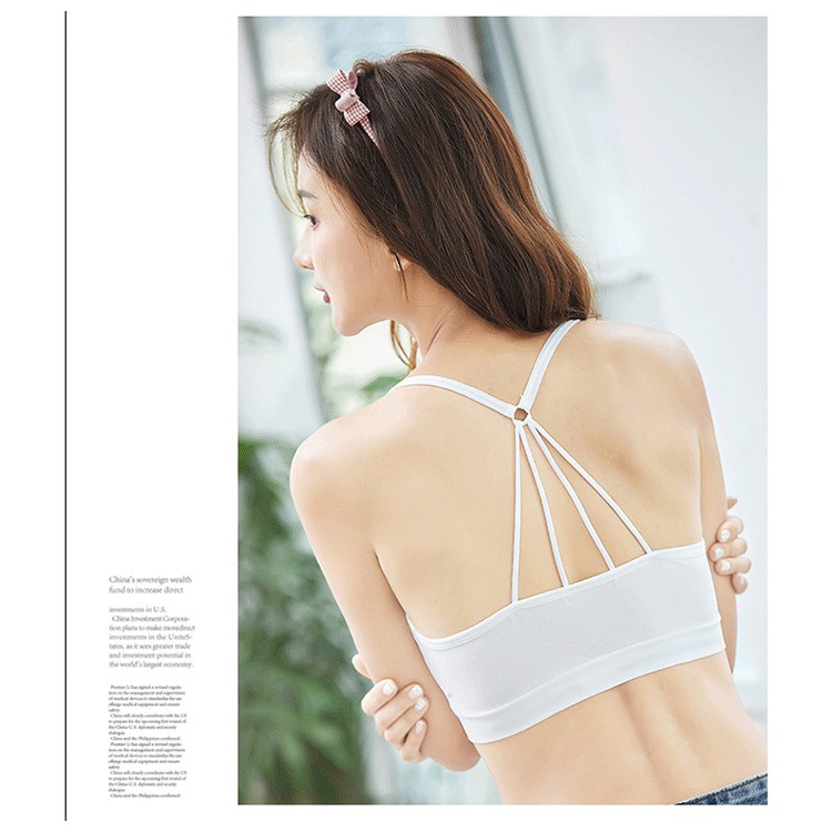 Áo lót học sinh cấp 2 cấp 3 cá tính dây quai chéo có lót tháo rời 1302 | BigBuy360 - bigbuy360.vn