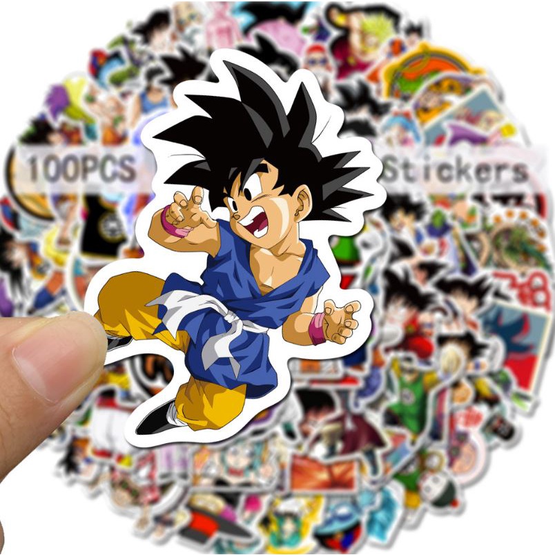 Sticker DRAGON BALL nhựa PVC không thấm nước, dán nón bảo hiểm, laptop, điện thoại, Vali, xe #11