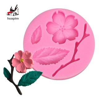 3D Silicone Fondant Mold Peach Blossom Pastry Mould Chocolate Candy Cake Decorating Baking Tool