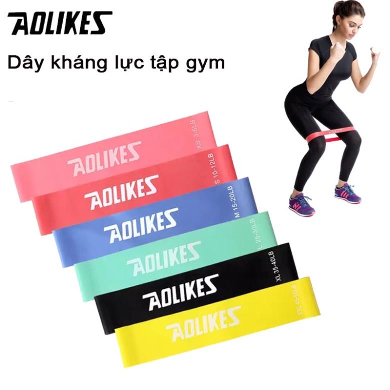 Bộ 6 Dây kháng lực tập gym, dây miniband tập mông đùi