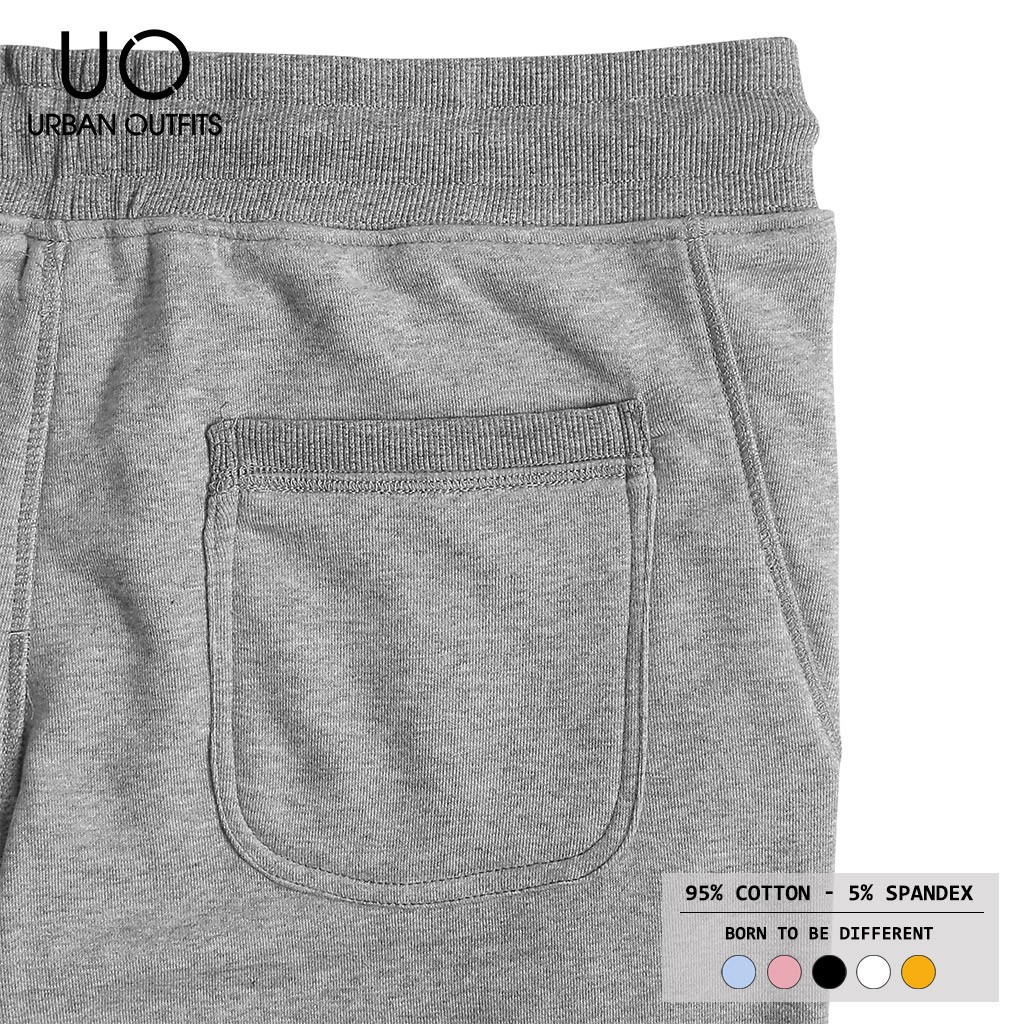 Quần Short Nam Nữ Lưng Thun URBAN OUTFITS In Sườn Xéo QSR02 Ống Suông Hàn Quốc Cotton Nỉ | BigBuy360 - bigbuy360.vn