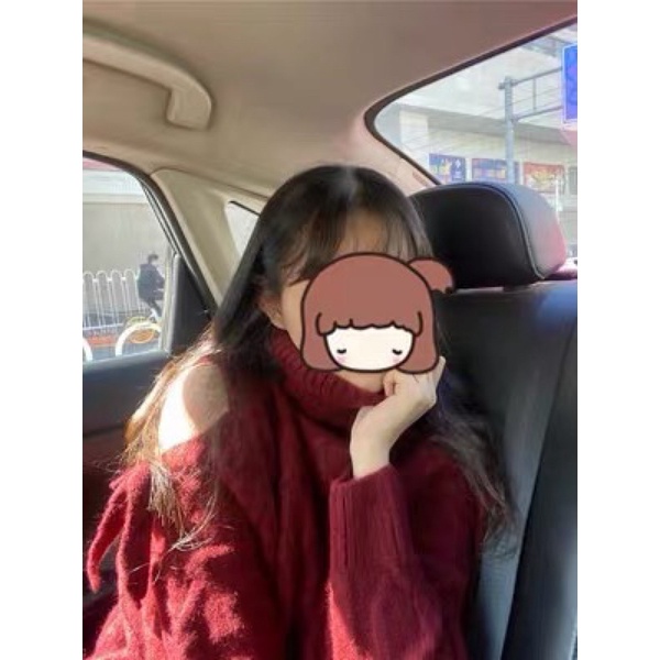A09Áo len cao cổ ulzzang đỏ|trắng|hồng hở vai christmas thắt nơ bánh bèo nữ tính siu xinh CÓ ẢNH THẬT