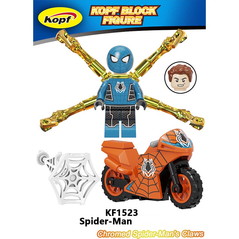 Mô hình đồ chơi lắp ráp hình siêu anh hùng người nhện làm quà tặng cho trẻ em