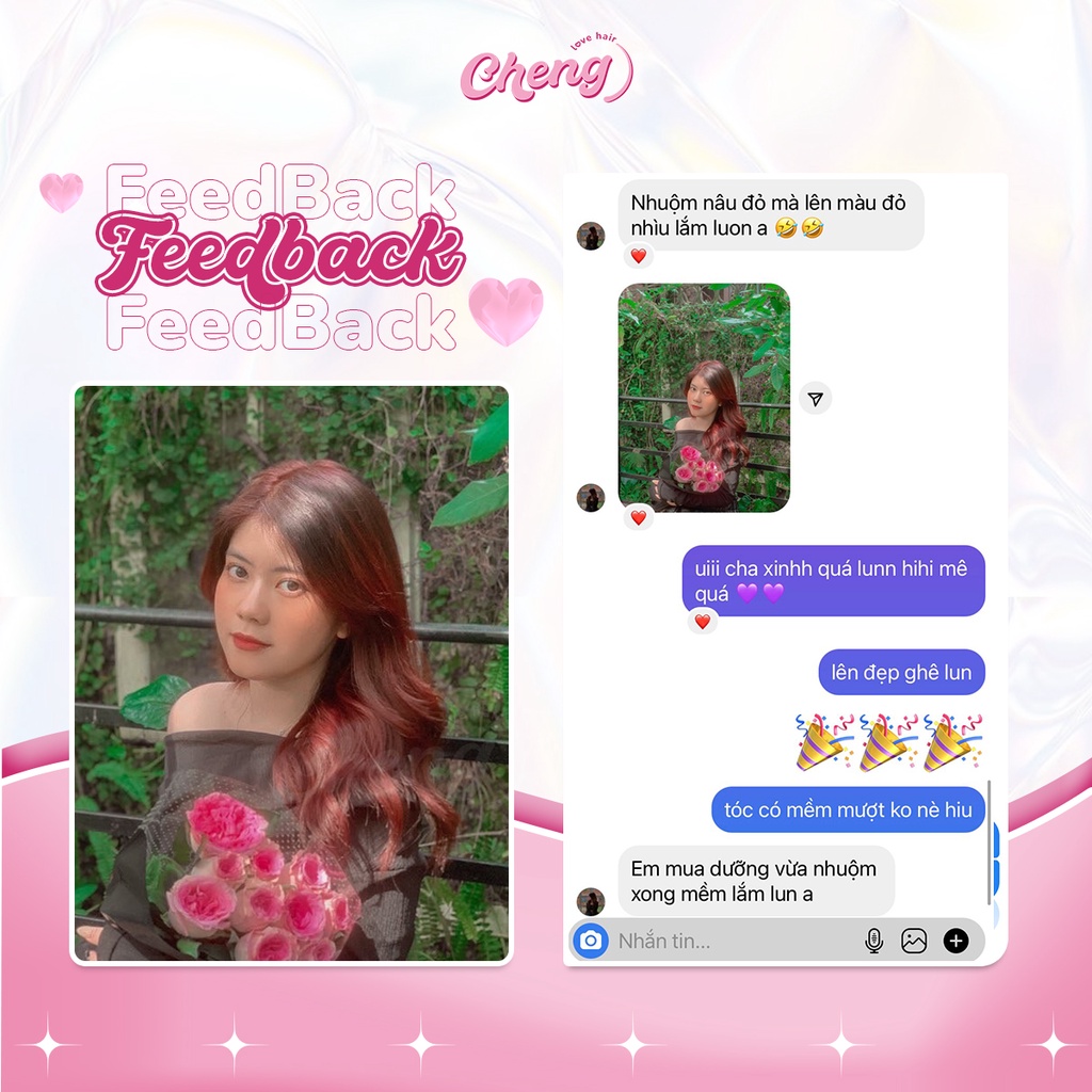 Thuốc Nhuộm Tóc Màu NÂU ĐỎ Không Tẩy | Chenglovehair, Chenglovehairs