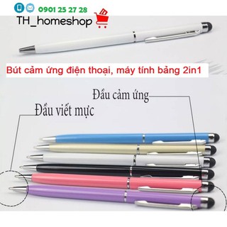 Bộ 2 bút cảm ứng điện thoại, máy tính bảng 2in1