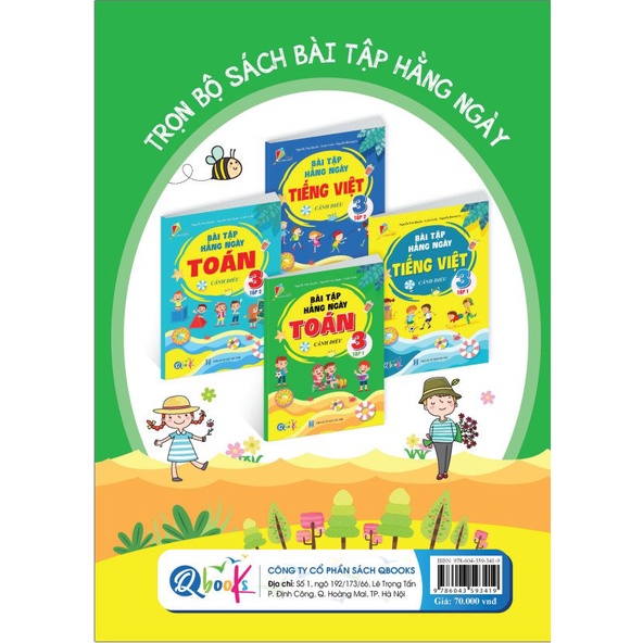 Sách - Combo Bài Tập Hằng Ngày Toán và Tiếng Việt 3 - Tập 1 - Cánh Diều (2 cuốn)