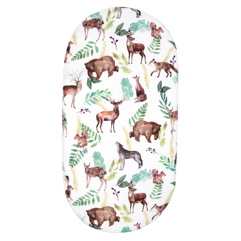 Vỏ Bọc Đệm Nôi Em Bé Hình Chữ Nhật Chất Liệu Co Giãn Thoáng Khí