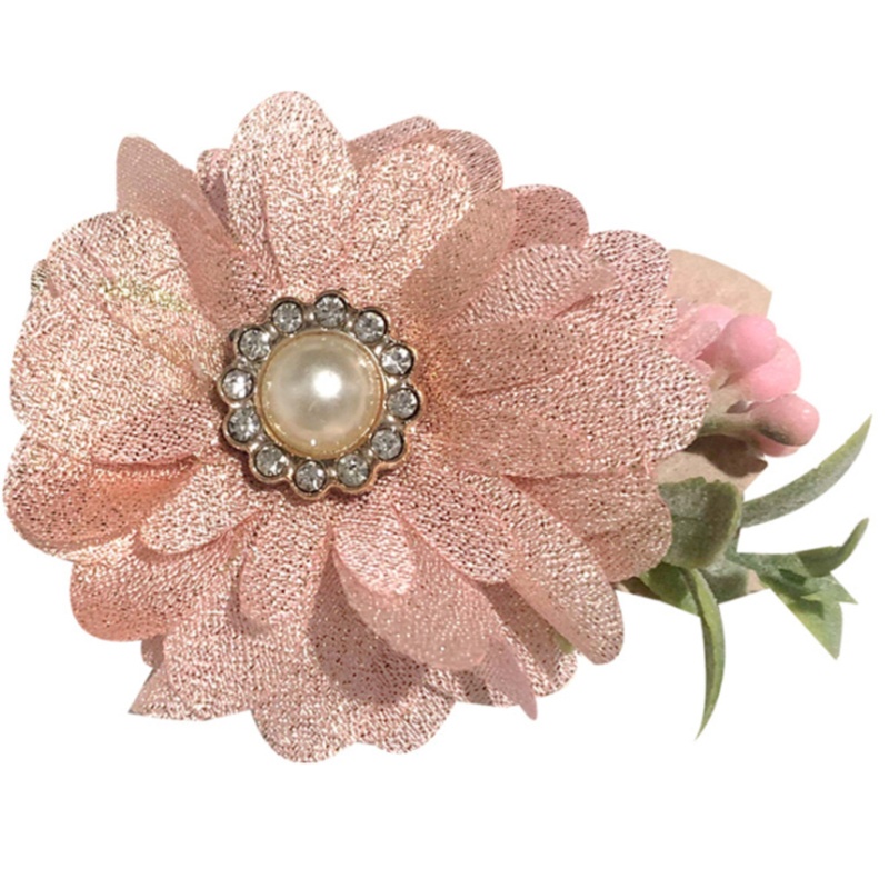 Kẹp Tóc Mỏ Vịt Đính Hoa Ngọc Trai Nhân Tạo Ngọt Ngào Cho Nữ