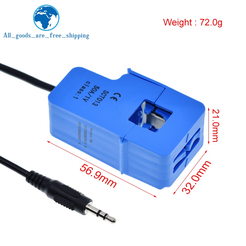 Bộ Cảm Biến Dòng Điện AC 10A 20A 30A 50A 60A 100A SCT-013-030 SCT-013-050 SCT-013-000 Chuyên Dụng