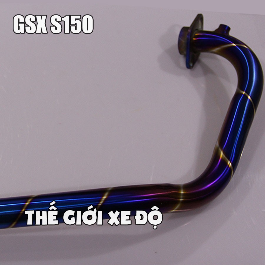 Cổ pô GSX S150 bầu hơi titan gắn bô độ cho xe mô tô Suzuki GSX S150