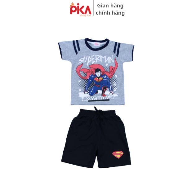 Bộ siêu nhân - bé trai - Pika kids chất liệu cotton mềm mịn bộ quần áo trẻ em