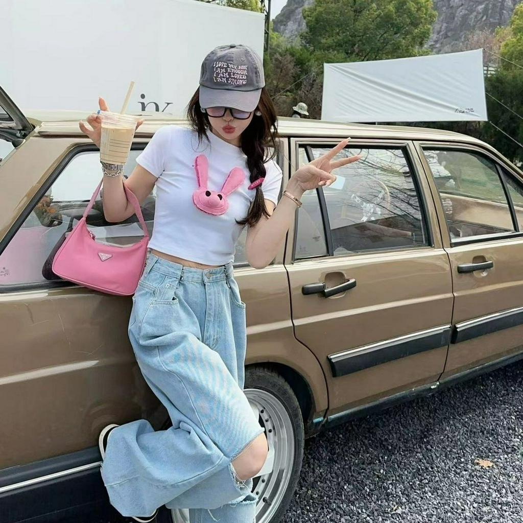 Áo CRT thỏ nổi siu cute, chất vải bozip co dãn KUDOSHOP mặc ở nhà,đi dạo dành cho các nàng