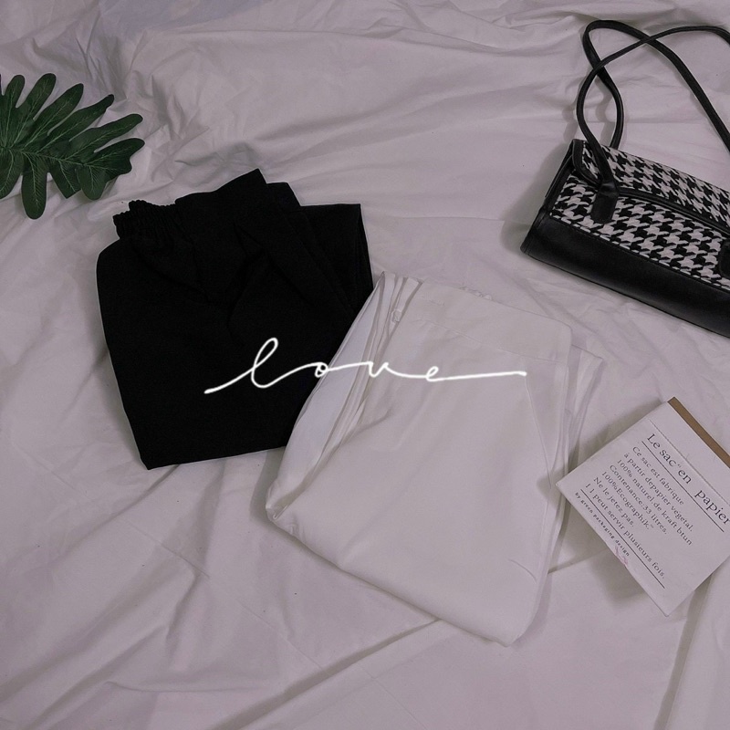 Set áo lụa trễ vai quần suông - CarotShop
