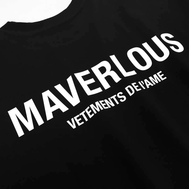 ÁO THUN MAVERLOUS LOGO SILICON/BLACK