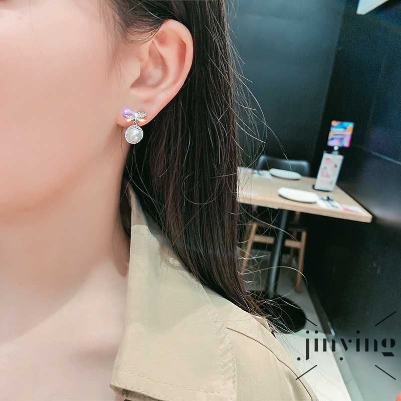 GETNOIVAS Hoa Tai Ngọc Trai Nữ Bạc Khảm Kim Zircon Cao Cấp