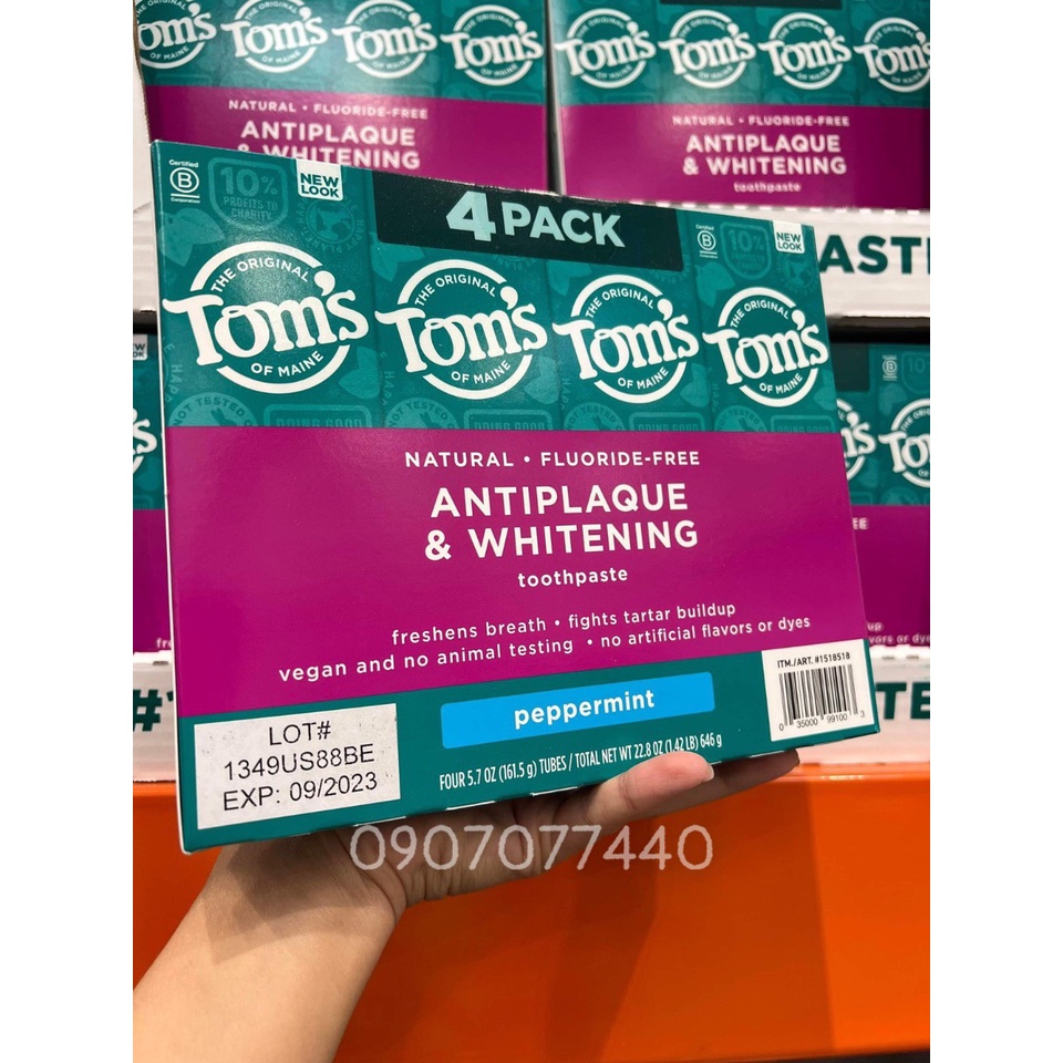 Kem đánh răng hữu cơ cao cấp Tom’s of Maine - EDS Hàng Mỹ